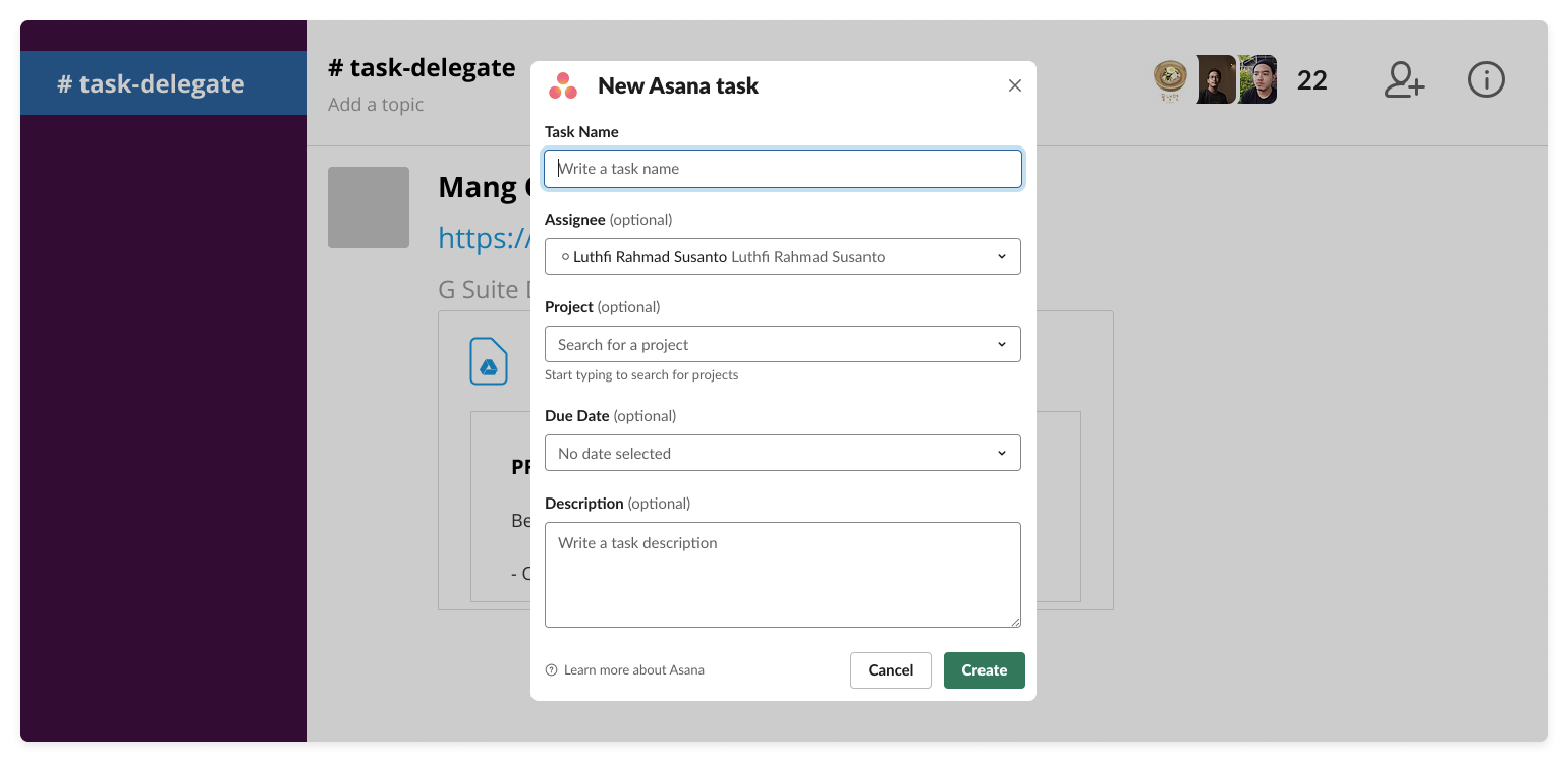 Task delegate bot